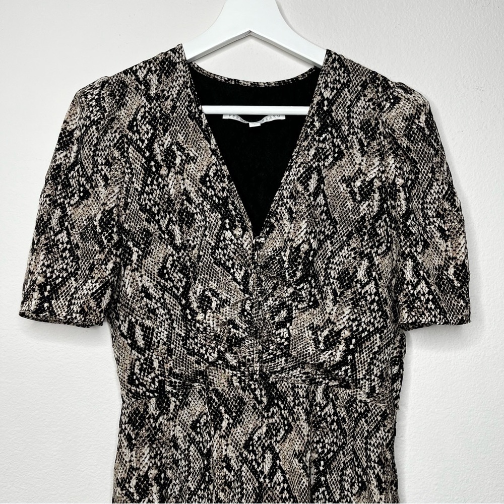 Veronica Beard Ried Python Print Silk Short Sleev… - image 7